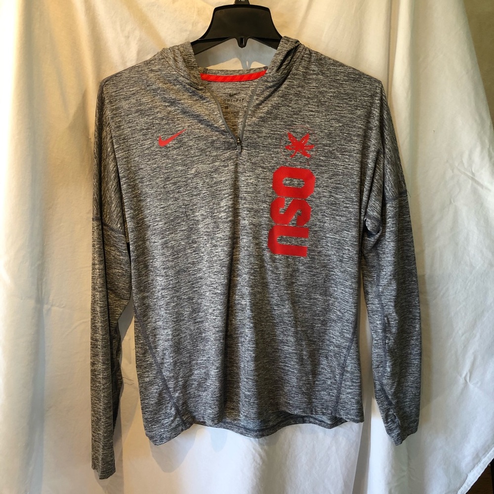 GENDER NEUTRAL OSU long sleeve dri-fit w/ a hood